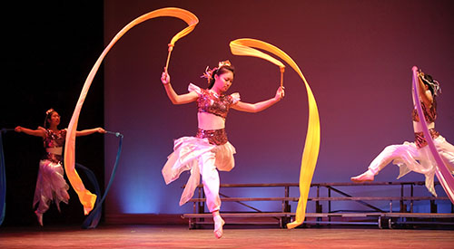 dancers with ribbons