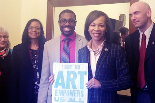 arreon harley with representative lisa blunt rochester